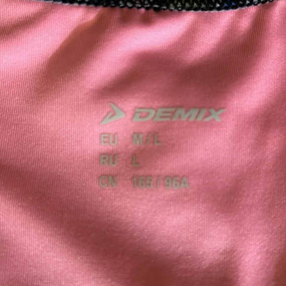 Demix Green Floral Tank Top with Pink Bra Support Size M/L Made in Russia - Picture 6 of 11